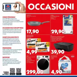 Volantino MEGA Pagina 6: HP Stampante Multifunzione DJ2910 WiFi €39,90, Bis padelle €17,90