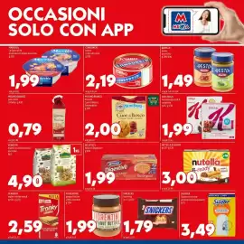Volantino MEGA Pagina 8: Mulino Bianco Cuor di Bosco €2,00, Snickers barretta €1,79