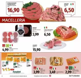 Volantino Emi Supermercati Pagina 2: Perte Cosciootti di pollo €3,49, Perte petto di pollo a fette sottili €3,99