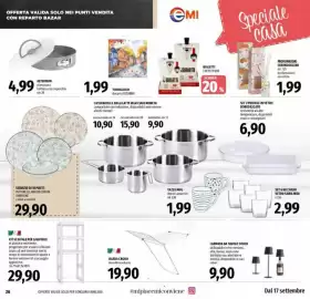 Volantino Emi Supermercati Pagina 26: Tovagliolo decoro Autunno €1,99, Bialetti caffettiere