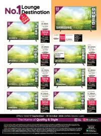 Bradlows catalogue Page 24: 65 (165cm) UHD Smart TV €899.995,00, 50 (127cm) QLED Google TV €499.995,00