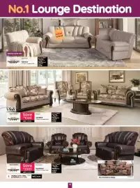 Bradlows catalogue Page 4: Geneva 3 Piece Lounge Suite €1.099.995,00, Mombasa 4 Piece Lounge Suite €1.999.995,00