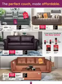 Bradlows catalogue Page 8: Rio 2 Seater Couch €599.995,00, Leather Cleaner €11.995,00