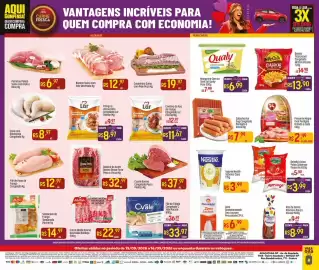 Encarte Muffato Página 2: Lar - frango o passarinho congelado pacote €9,97, Perdigão - salsicha hot dog congelada €7,99
