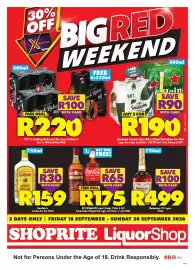 Shoprite catalogue Page 1: Hennessy VS Cognac €499,00, Gordon's London Dry Gin €159,00