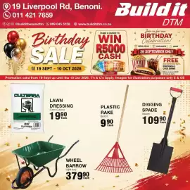 Build It catalogue Page 7: WHEEL BARROW €379,90, Lawn Dressing Culterra €19,90