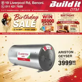 Build It catalogue Page 8: Ariston Geyser €3.999,90