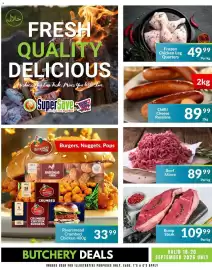 Super Save catalogue Page 3: Chilli/Cheese Russians €89,99, Beef Mince €89,99