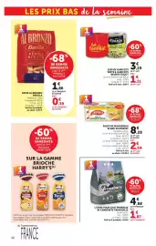 Catalogue U Express page 12: BI-CARBONITE tranquille €6,55, D'aucy Haricots Verts & Haricots Beurre €1,31