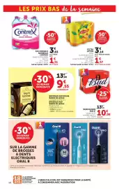 Catalogue U Express page 14: Bud Bière blonde €10,08, Contrex Eau minérale naturelle €1,51