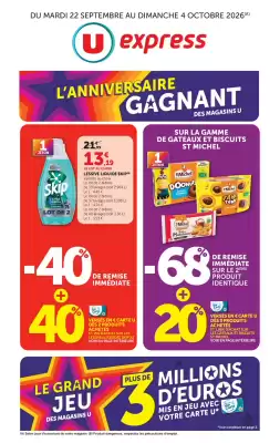 U Express (valable jusqu'au 4-10)