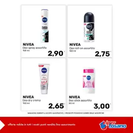 Volantino Iper Tosano Pagina 7: NIVEA Deo dry crema €2,65, NIVEA Deo spray assortito €2,90