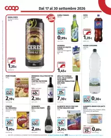 Volantino Coop Pagina 10: Beverage fruit based Santal €1,45, Birra Ceres strong ale €1,25