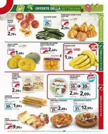 Volantino Coop Pagina 3: Pomodori datterino giallo fior fiore €2,49, Zucca Tonda Orto Qui €1,49
