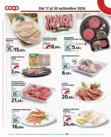 Volantino Coop Pagina 4: Fettine sottili di bovino adulto Fattorie Natura €21,28, Bocconcini di pollo SQ €6,59