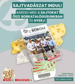 Interspar akciós újság hét 38 Oldal 23: S budget hegyi sajt €1.399,00, Paulaner lager sör €549,00