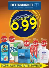Volantino Determarket Pagina 1: Sapone sensitive latte di mandorla €0,99, Colgate dentifricio €0,99