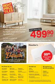 Right Price Tiles kundeavis Side 16: Klassiker'n Blanco Mate €99,90, Right Price Tiles Vinyl Herringbone Johannes Oak €499,90
