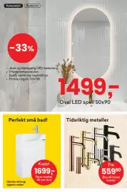 Right Price Tiles kundeavis Side 8: Bau slimmer kraner €559,90, Oval LED speil €1.499,00