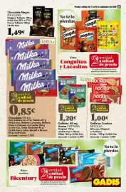 Folleto Gadis semana 38 Página 21: Milka Chocolate €0,85, Nocilla galletas cookies €1,00