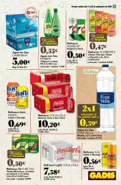 Folleto Gadis semana 38 Página 33: Coca-Cola refresco light €7,38, Font Vella Agua sin Gas €0,39