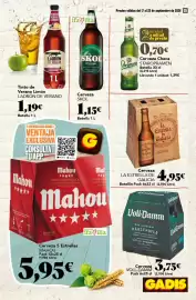 Folleto Gadis semana 38 Página 35: La Estrella de Galicia €4,95, Skol cerveza €1,15