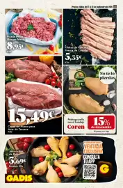 Folleto Gadis semana 38 Página 4: Picada Mixta (Burger Meat) €8,95, Carne sin Hueso para Asar de Ternera €15,49