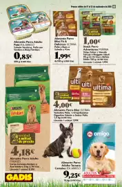 Folleto Gadis semana 38 Página 40: Ultima Alimento Perro Mini €4,00, Ifa amigo Alimento Perro Adulto Paté €0,85
