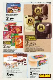 Folleto Gadis semana 38 Página 7: Helado Maxibon NESTLÉ €2,85, La Menorquina helado sorbete de mandarina €3,29