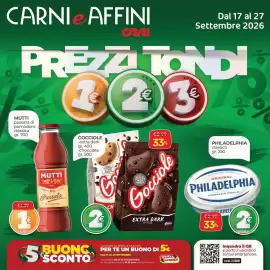 Volantino Carni e Affini Supermercati Pagina 1: Gocci ole extra dark €2,00, Philadelphia classico €2,00