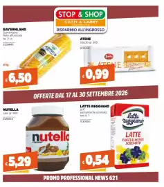 Volantino Stop&Shop Pagina 1: Nutella Ferrero €5,29, Latte Reggiano parzialmente scremato €0,54