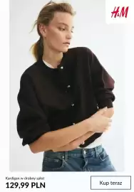 H&M gazetka tydzień 38 Strona 10: Kardigan w drobny splot H & M €129,99