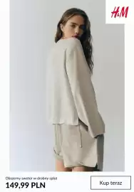 H&M gazetka tydzień 38 Strona 6: Obszerny sweter w drobny splot H & M €149,99