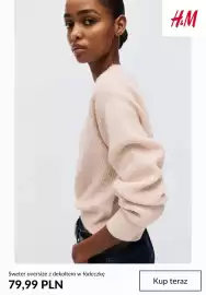 H&M gazetka tydzień 38 Strona 9: Sweter oversize z dekoltem w łódeczkę H & M €79,99