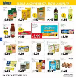 Volantino Hurrà Pagina 12: Delverde Pasta di Semola assortita €0,59, Fege Fagioli Borlotti/Cannellini, Ceci, Lenticchie €0,55
