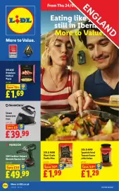 Lidl leaflet week 39 Page 1: Silvercrest steam generator iron €39,99, Sol & Mar Short Grain Paella Rice €1,99