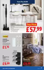 Lidl leaflet week 39 Page 15: W5 Hanging Storage Baskets €9,99, Silvercrest cordless cyclone vacuum cleaner €57,99
