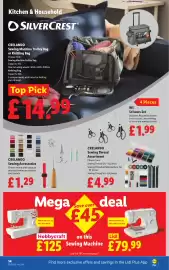 Lidl leaflet week 39 Page 16: Crelando sewing thread assortment €4,99, Crelando sewing accessories €1,29