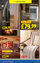 Lidl leaflet week 39 Page 19: Livarno chenille blanket €9,99, Tronic dehumidifier €79,99
