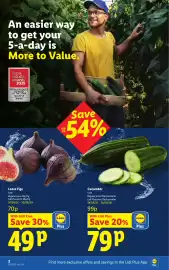 Lidl leaflet week 39 Page 2: Loose Figs €0,49, Cucumber €0,79