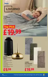 Lidl leaflet week 39 Page 20: Livarno 6.5kg weighted blanket €19,99, Livarno Velour Bedsprea €19,99