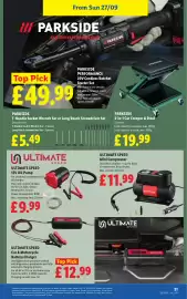 Lidl leaflet week 39 Page 23: Ultimate speed mini compressor €11,99, Ultimate Speed 12V Oil Pump €9,99