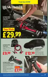 Lidl leaflet week 39 Page 25: Ultimate Speed Full Car Cover €12,99, Ultimate Speed 5-in-1 Tyre Pressure Gauge €7,99
