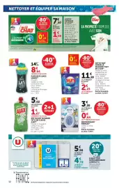 Catalogue Super U page 12: Lenor Parfum de linge €8,94, AJAX NETTOYANT MENAGER €1,67