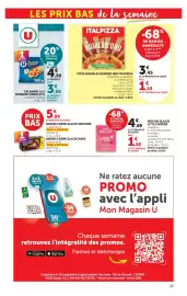Catalogue Super U page 21: Little moons MOCHIS GLACES €6,19, U CALAMARS A LA ROMAINE €3,60