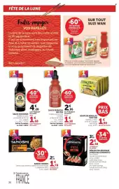 Catalogue Hyper U page 20: TANOSHI RAMEN €1,78, GO-TAN Sauce Sriracha €2,95