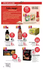 Catalogue Hyper U page 20: TANOSHI RAMEN €1,78, GO-TAN Sauce Sriracha €2,95