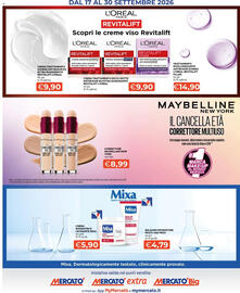 Volantino Mercatò Pagina 2: Balsamo riparatore multi-uso Mixa €4,79, Correttore Maybelline New York €8,99