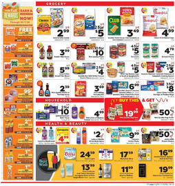 Weis Markets weekly ad week 38 Page 4: Bumble Bee Solid White Tuna or Snow's Clams €4,00, Pampers Jumbo Packs €9,99