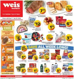 Weis Markets weekly ad week 38 Page 1: Entenmann's Little Bites, Top Ramen €1,99